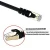 Import LBT Ethernet Extension Cable, CAT 6 RJ45 Male to Female Shielded LAN Network Patch Cord with Gold Plated Plug Black Round 1m from China