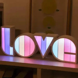 LED Letter LOVE Light Box Valentines Day Surprise Romantic Scene Layout Decorative English Style