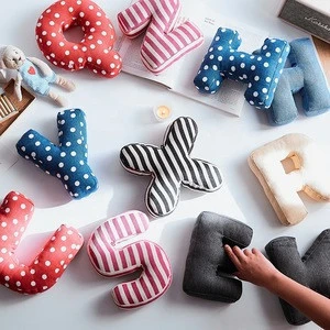 letter shaped pillow for wall decor,  alphabet letter pillow personalized kids room