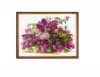 Lilac flowers pattern embroidery kit for cross stitching