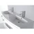 Import long bathroom sinks with two faucets/solid surface wash basins from China