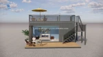 Luxury 20ft Prefabricated houses with kitchen,bathroom black shipping container house with one bedroom hotel use