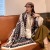 Import luxury brand fashion design Women cashmere Scarf  Long chain and star pattern Shawls Wraps Winter Warm Large Scarves Gift from China