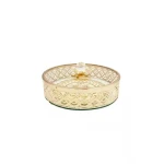 Luxury fruit plate ornaments modern home living room coffee table snack tray Nordic style glass candy plate