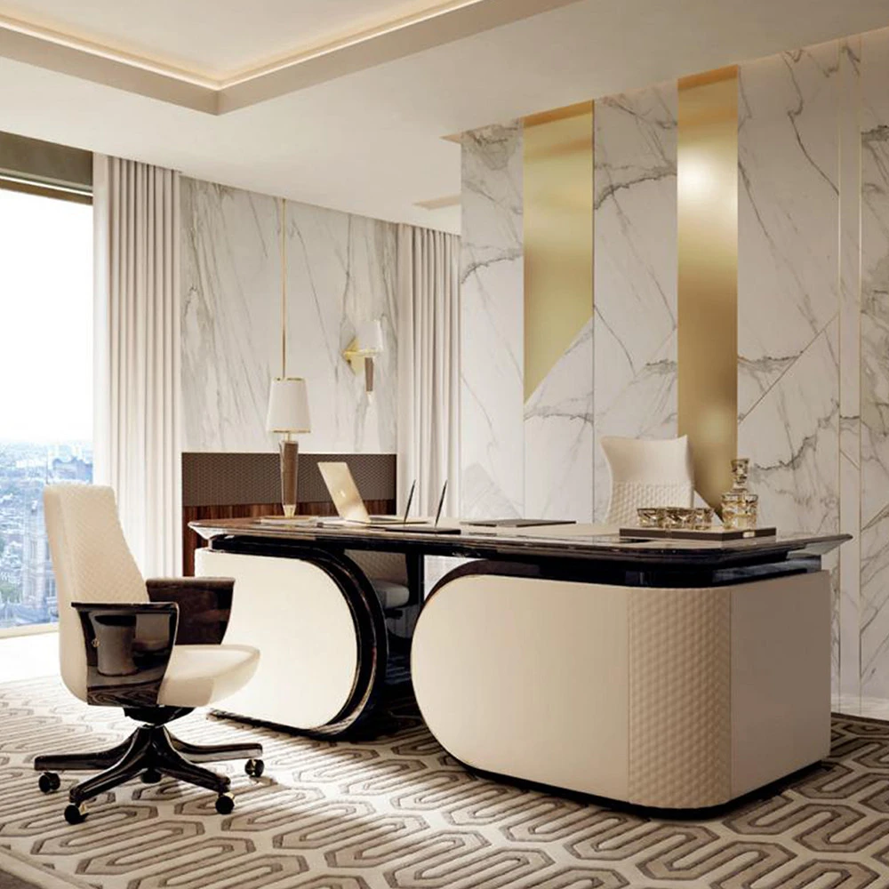luxury manager office table executive office furniture for deputy directors ceo desk office modern design from China