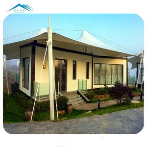 Luxury modern design outdoor resort tents hotel modular prefab house  for glamping