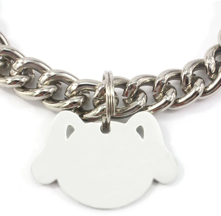 Luxury Pet Necklace Cat Dog Neck Collar Anti-lost Chain Collar Pet Supplies