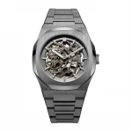 Luxury Skeleton Design Blue Anti-reflex Coating Mineral Glass Automatic Mechanical Watch