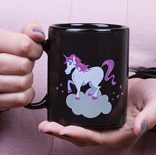 Magical Heat sensitive Unicorn Mug I Color Changing Ceramic Mug with Tea Coffee Hot Chocolate I Inspiring Cute Funny Gift