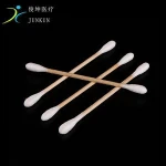 Manufacture Organic Wooden Stick Qtip Cotton Bud