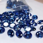 Manufacturer price Artificial 3A multicolor nano 2*4mm-10*12mm synthetic Oval shape loose gemstone for silver jewelry