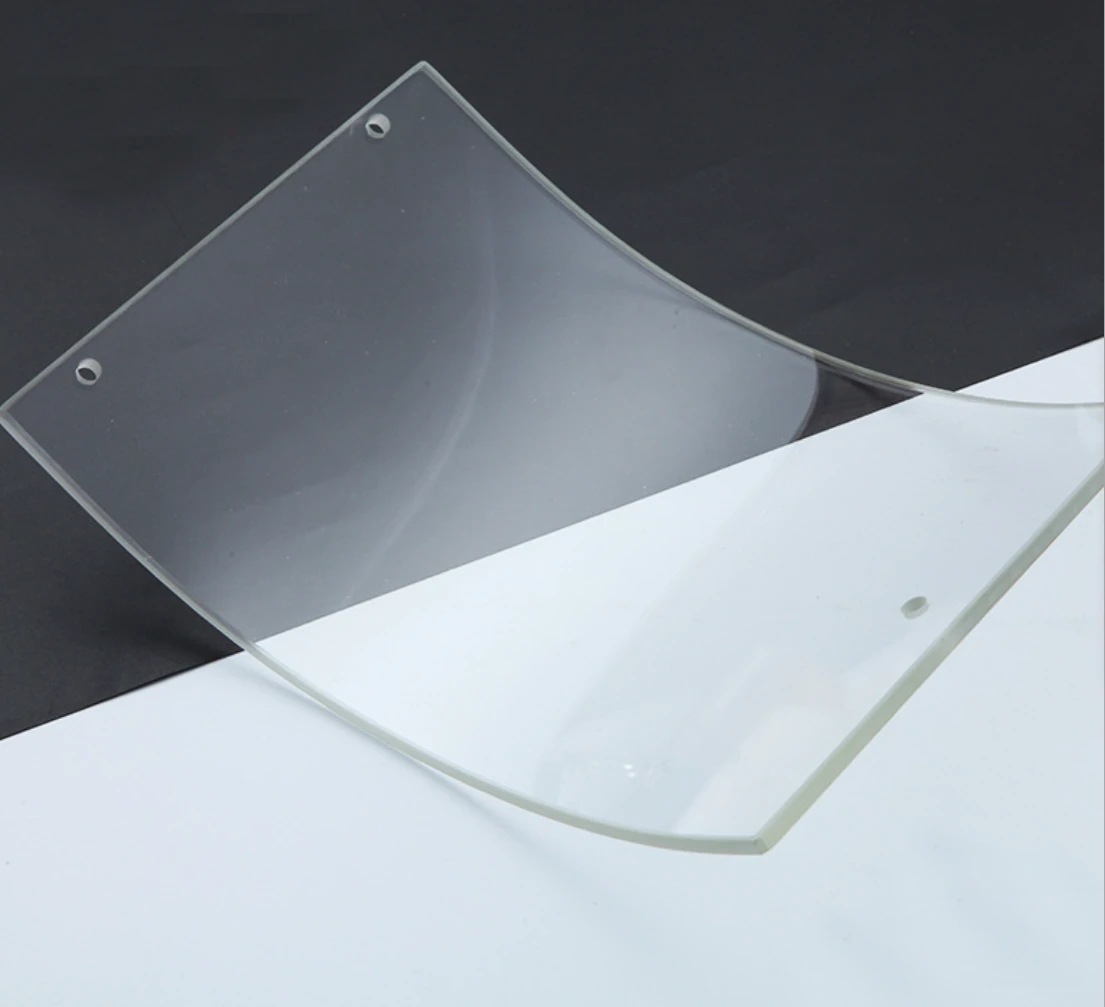 Manufacturer Supplied 4mm 5mm Custom Hot Bending Glass with silk screen printing