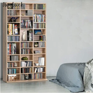 Medium size shelves wood bookcases without doors for your room