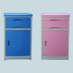 Metal Hospital Patient Side Table And Lockers Standing Cabinet Abs Bedside Nightstand