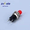 Mini M7 diameter plastic push button switch with 2 pins red kax - 3