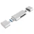 Mini Size Aluminum Alloy 3 in 1 Type-C Micro OTG USB 3.0 Smart Card Reader Support SD/TF card for Macbook/Phone/Tablet