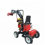 Mini small agricultural  wheel hydraulic digger bulldozer with CE certificate