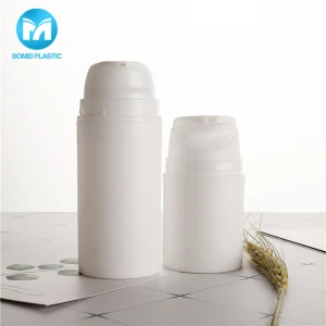 50ml PET Frosted White Milk Soap Foam Pump Vacuum Bottle Mousse Face Cleanser Airless Bottles With Transparent Cover