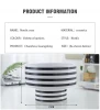 Modern simple nordic handmade black and white color ceramic vase ornament home accessories decoration