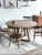 Import modern solid wood round shape dining table from China
