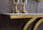 Modern style living room furniture console stainless steel frame with marble or glass table