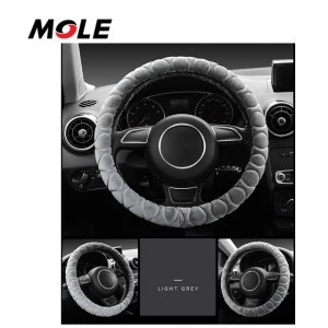 MOLE WholeSale Winter Women Fur Steering Wheel Cover black brown gray Plush Steering Wheel Cover