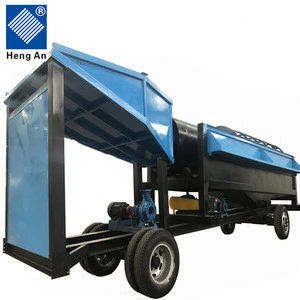 Movable gold recovery/separate trommel screening equipment
