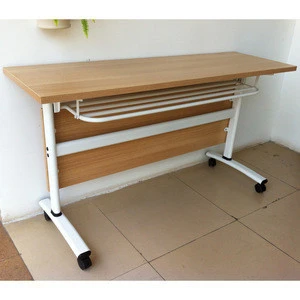 multi purpose folding table powder coating finished folding table legs computer desk with steel front modesty panel