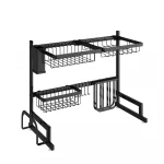 Multifunctional Kitchen Storage Rack Multi-Layer Movable Metal Storage Racks Display Kitchen Racks