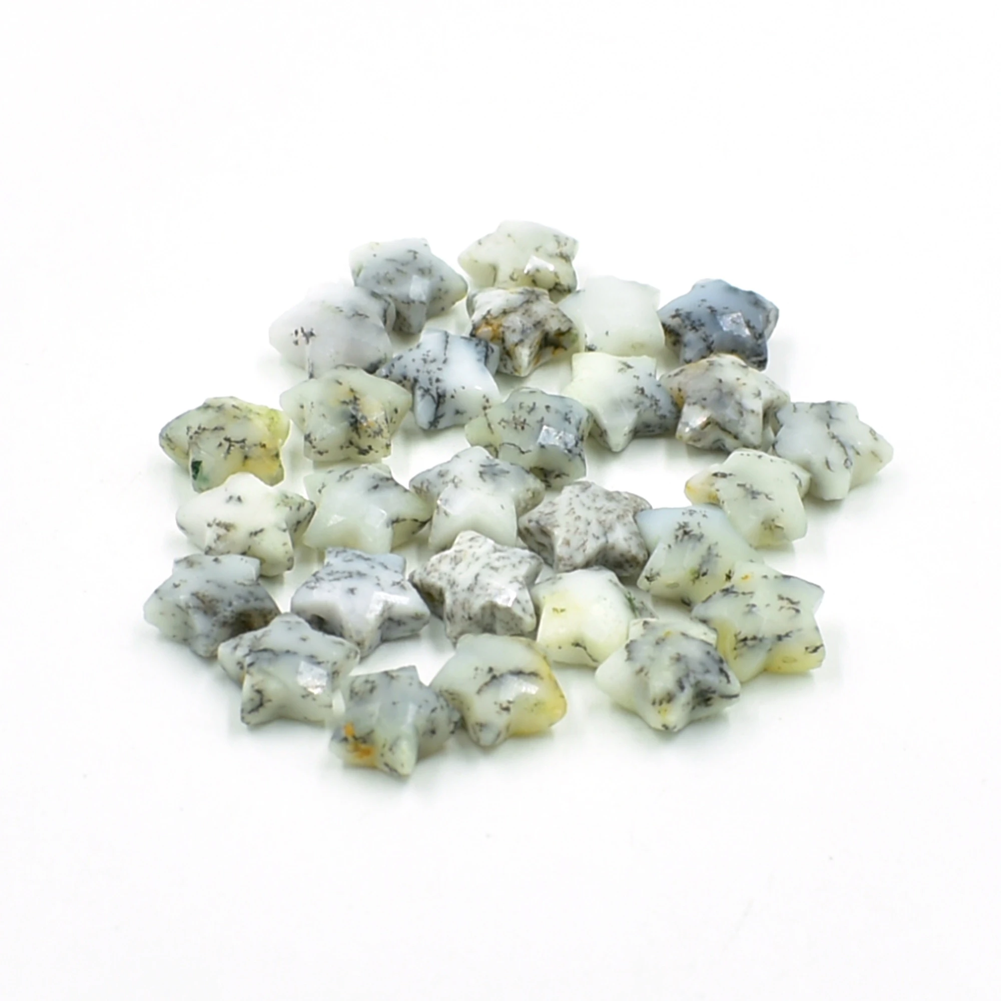 Natural Dendrite Agate Faceted Star Briolette Gemstone, Wholesale Price Gemstone Supplier, Hand Carved Gemstone Jewelry Findings