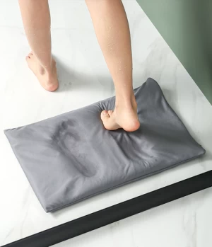 Natural diatom mud absorbent foot pad, non-slip quick-drying floor mat for bathroom, diatomite foot mat