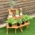 Import Nature wood flower pot display rack for yard Plant pot holder from China