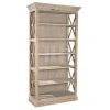 Neo-classic sides design with five adjustable shelves living room open bookcase