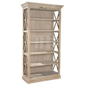 Neo-classic sides design with five adjustable shelves living room open bookcase