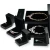 New arrival Black Leatherette paper Jewelry box Plush inner  For Ring Necklace Bracelet Pendant  Packaging