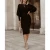 Import New Arrival Fashion Elegant Puff Long Sleeve Slim Midi Dress Bodycon Ladies Office Dresses from China
