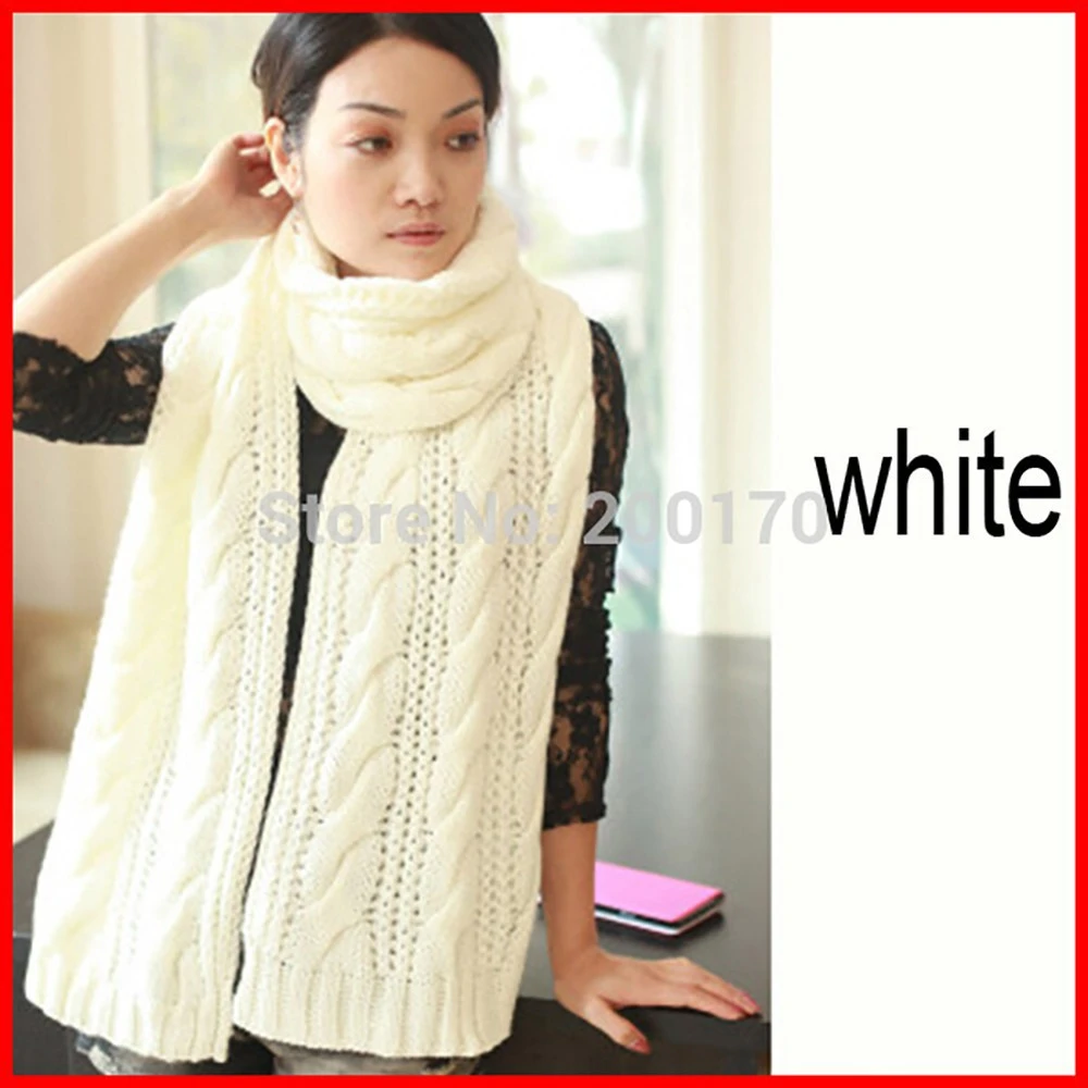 New Arrival Women top selling Warm Knit Neck Circle Wool Cowl Snood Long Scarf Shawl Wrap