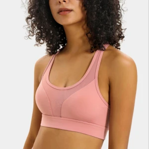 New back pocket sports bra shockproof beauty back mesh vest bra sports underwear female plus size yoga bra