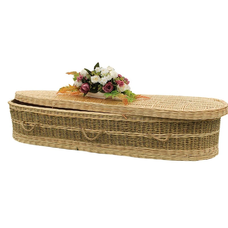 New Design Classic China Funeral Wicker Coffin Casket coffin