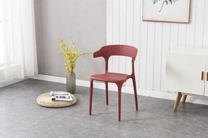 New design commercial furniture polypropylene restaurant chair ox horn plastic chairs for hotel