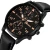 Import new design  Hot sell Leather Band Metallic Quartz Twist Platinum Geneva luxury men Watches from China
