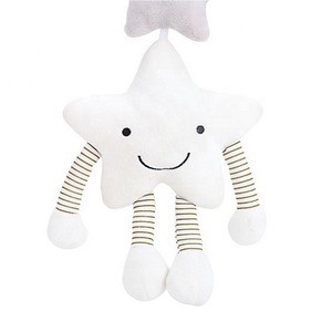 new design plush star soft baby toy wind bell hanging baby bed toy for newborn and infant