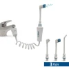 New Italian Dental Water Flosser Connects Directly to The Faucet SoWash Trio 3 different tips for all necessities