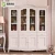 Import New Model Large French Baroque Style Four Door Wooden Bookcase with glass doors from China