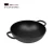 Import new round bottom double ear cast iron wok  pre-seasoning physical non-stick pan with glass lid from China