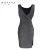 Import New Sexy Black/Pink Bodycon Midi Cocktail Dress Evening Sleeveless Party Dress Deep V Party Dress from China