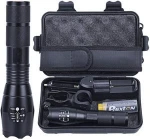 New style Torch High Lumens focusing  Aluminium alloy T6 Tactical Adjustable tail button LED Flashlight