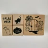 New styles children Hallowmas day wood stamp set with good quality
