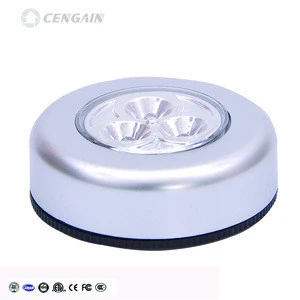 Newly Designed LED Battery-Powered Wireless Stick Touch Rod Round Night Light For Bedroom Or Kitchen