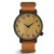 Import No Logo Alloy Watch Case Leather Strap Real Bamboo Wood Dial Arabic Number Watch from China